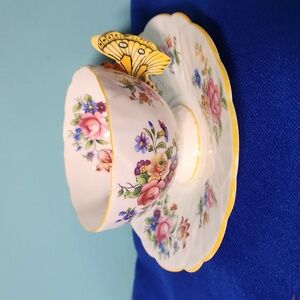 Aynsley China Butterfly Teacup and Saucer